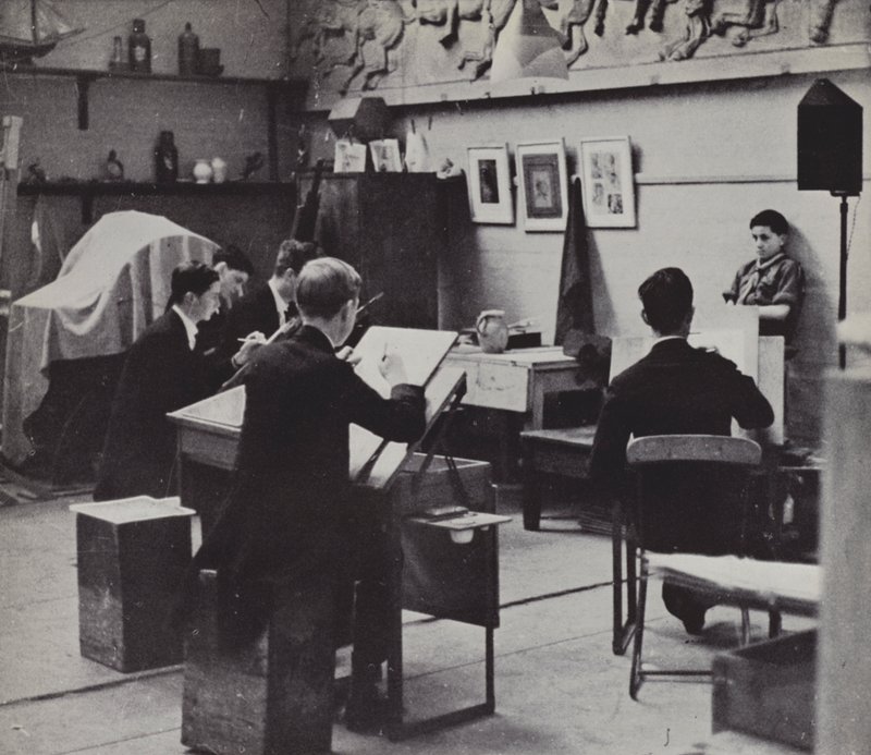 Szkoła Rysunku, Eton (zdjęcie czarno-białe) autorstwa Laszlo Moholy Nagy