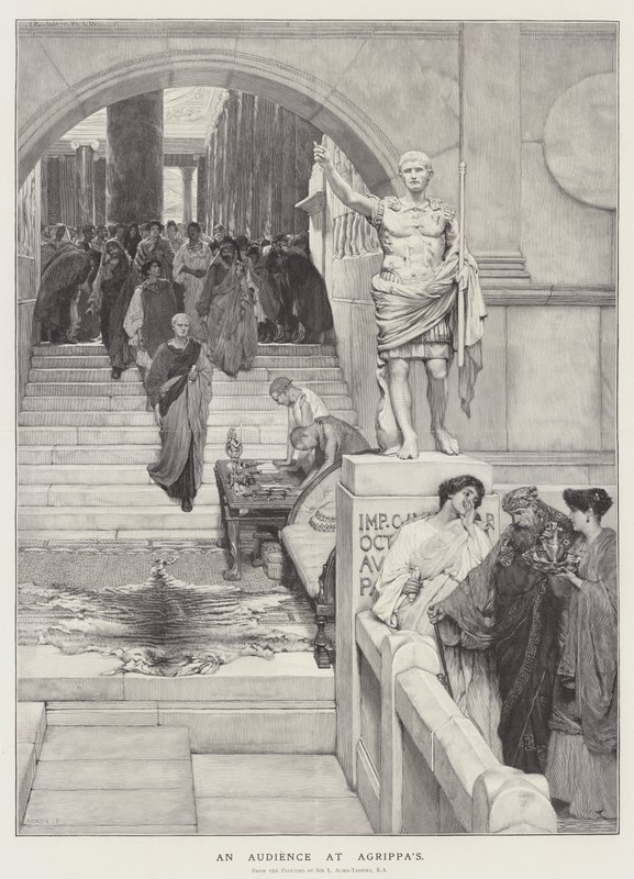 Audiencja u Agryppy autorstwa Lawrence Alma Tadema