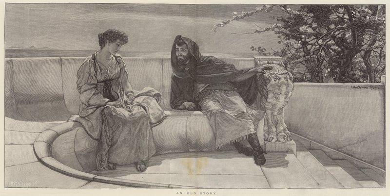 Stara historia autorstwa Lawrence Alma Tadema