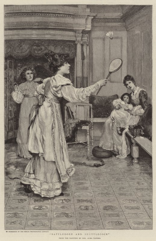 Battledore i lotka autorstwa Lawrence Alma Tadema
