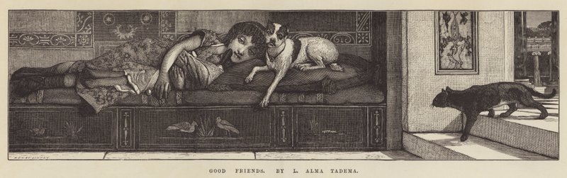Dobrzy przyjaciele autorstwa Lawrence Alma Tadema