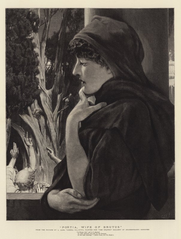 Portia, żona Brutusa autorstwa Lawrence Alma Tadema