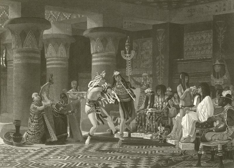 Rozrywka w starożytnym Egipcie autorstwa Lawrence Alma Tadema