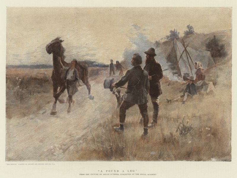 Funt noga (chromolitho) autorstwa Leghe Suthers