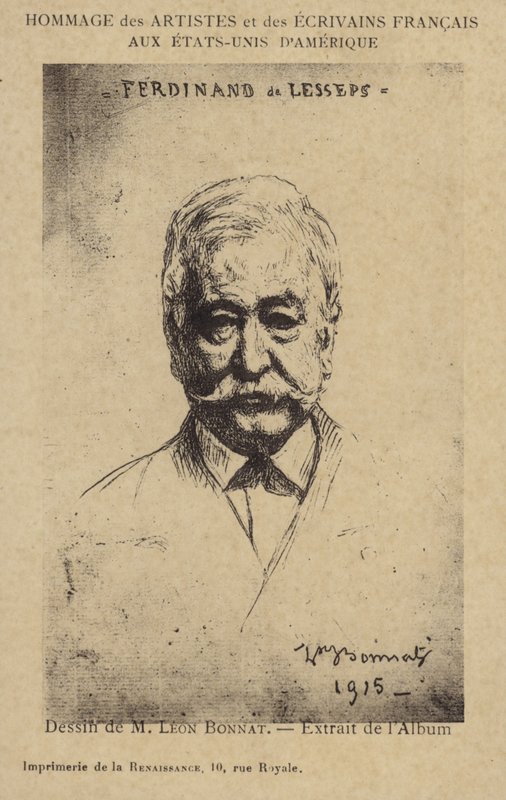 Ferdinand de Lesseps (1805-1894), francuski przedsiębiorca i budowniczy kanałów autorstwa Leon Joseph Florentin Bonnat