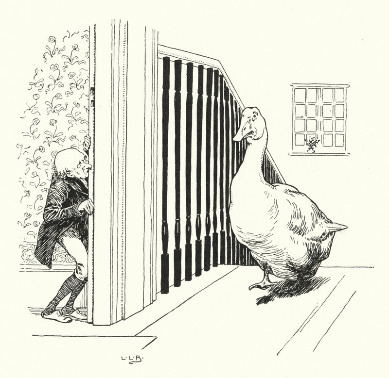 Gęś, gęś, gąsior (grawerowanie) autorstwa Leonard Leslie Brooke