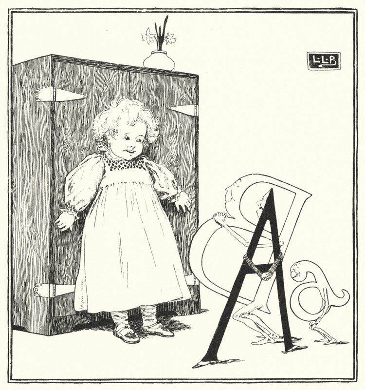 Wielkie A, małe a, Bouncing B (grawerowanie) autorstwa Leonard Leslie Brooke