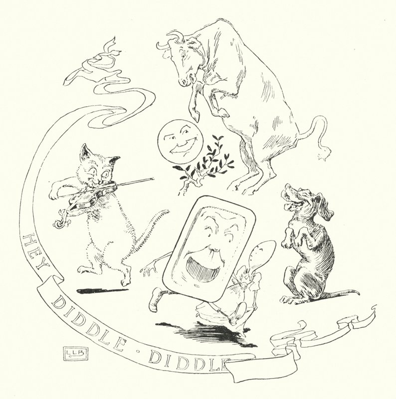 Hej! diddle, diddle, kot i skrzypce (grawerowanie) autorstwa Leonard Leslie Brooke