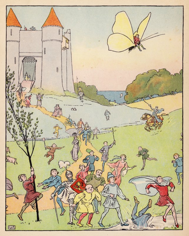 Ilustracja dla Tom Thumb (kolorowa litografia) autorstwa Leonard Leslie Brooke