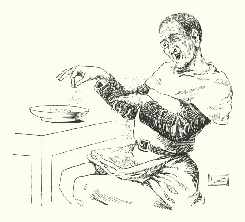 Peter Piper zerwał dziobek marynowanej papryki (grawerunek) autorstwa Leonard Leslie Brooke