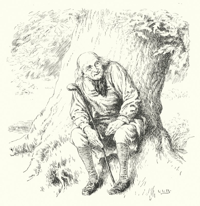 Mówi dąb człowieka sikora (grawerowanie) autorstwa Leonard Leslie Brooke