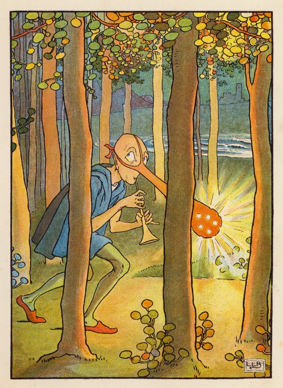 Dong ze świecącym nosem (kolorowa litografia) autorstwa Leonard Leslie Brooke