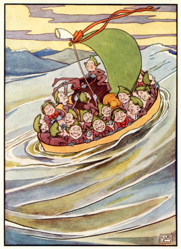 The Jumblies (kolor lito) autorstwa Leonard Leslie Brooke