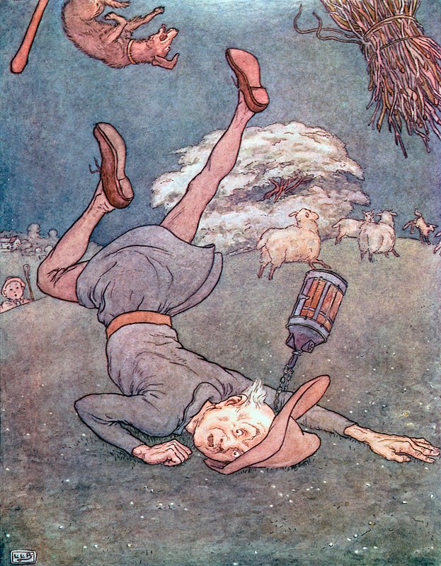 Człowiek na Księżycu autorstwa Leonard Leslie Brooke