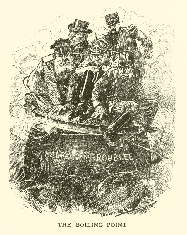 „The Boiling Point”, ilustracja do „Historii nowoczesnej Anglii Pana Puncha”, autorstwa Charlesa L. Gravesa, 1922 autorstwa Leonard Raven Hill