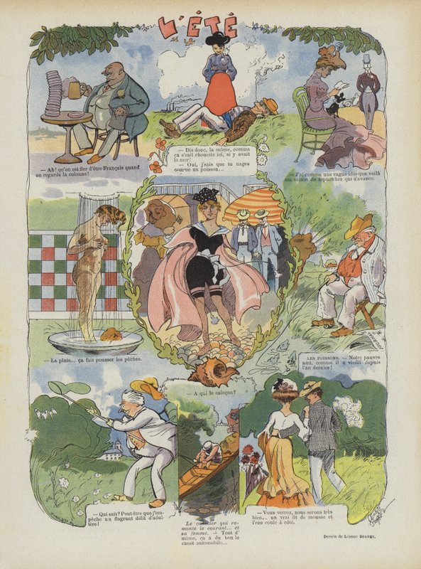 Lato. Ilustracja do Le Rire autorstwa Leonce Burret