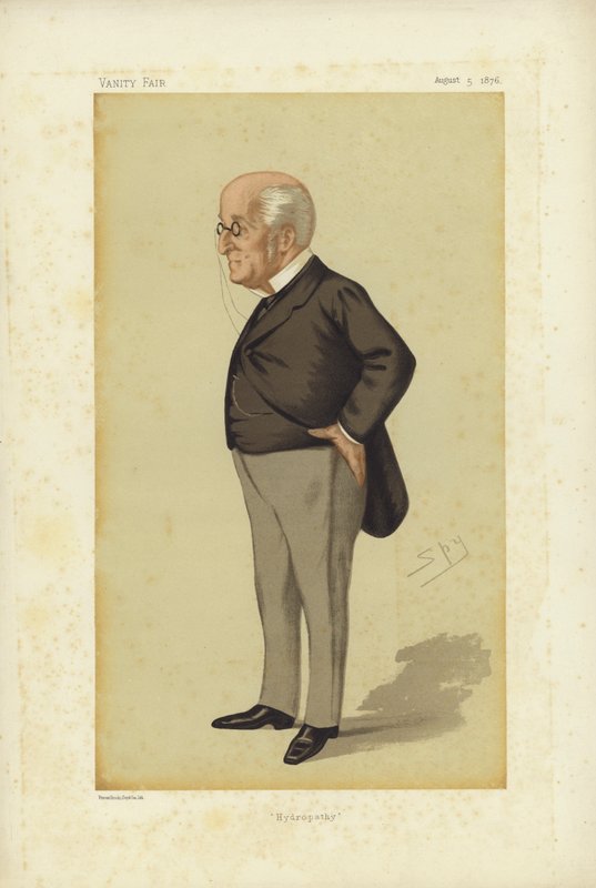James Manby Gully, MD, Hydropathy, Vanity Fair Cartoon (kolor litograficzny) autorstwa Leslie Matthew Ward