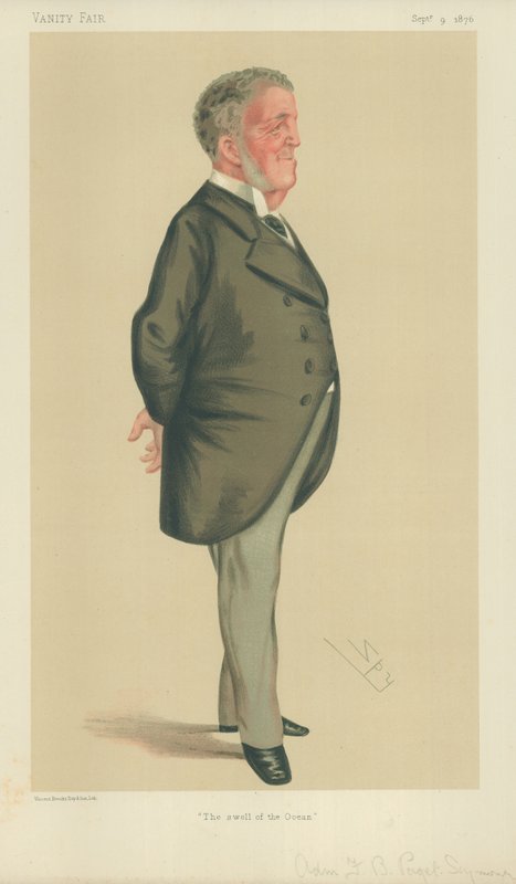 Admirał Frederick Beauchamp Paget-Seymour, Fala oceanu, 9 września 1876, rysunek Vanity Fair autorstwa Leslie Matthew Ward