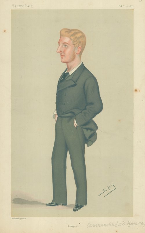 Komandor Lord Ramsay, Liverpool, 28 lutego 1880, komiks Vanity Fair autorstwa Leslie Matthew Ward