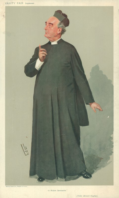 Ojciec Bernard Vaughan, Nowoczesna Savonarola, 30 stycznia 1907, komiks Vanity Fair autorstwa Leslie Matthew Ward