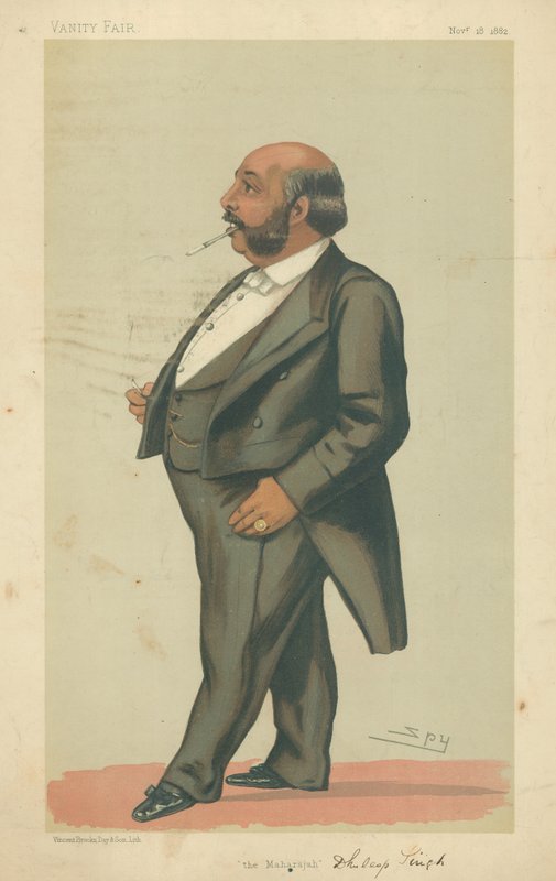 HH The Maharahah Duleep Singh GCSI, The Maharajah, 18 listopada 1882, rysunek Vanity Fair autorstwa Leslie Matthew Ward