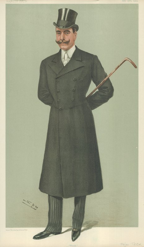 HSH Książę Teck, Frank, 17 lipca 1902 r., komiks Vanity Fair autorstwa Leslie Matthew Ward