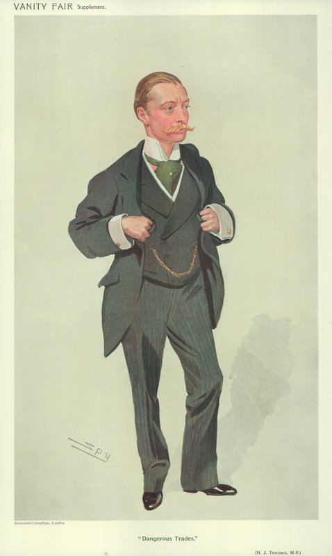 Harold J Tennant, MP, Dangerous Trades, 23 grudnia 1909, komiks Vanity Fair autorstwa Leslie Matthew Ward