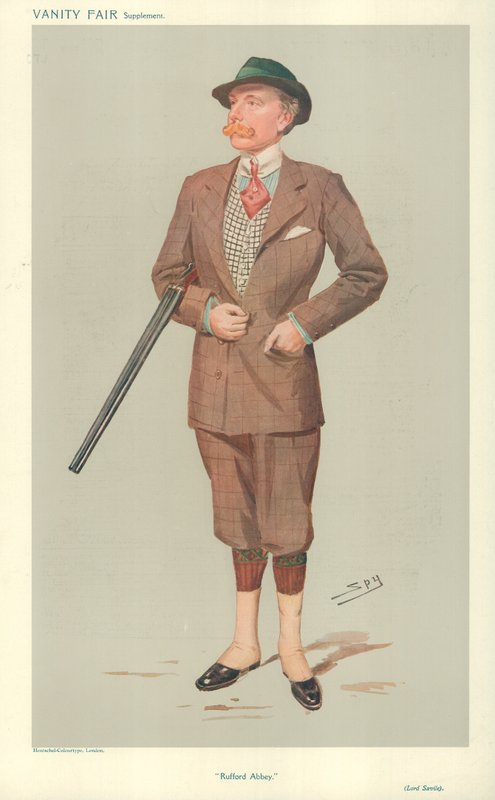 Lord John Savile, Opactwo Rufford, 15 kwietnia 1908, rysunek Vanity Fair autorstwa Leslie Matthew Ward
