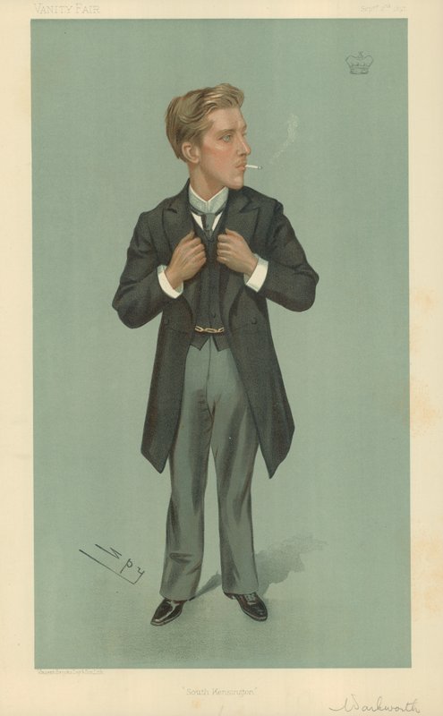 Lord Warkworth, South Kensington, 2 września 1897 r., komiks Vanity Fair autorstwa Leslie Matthew Ward