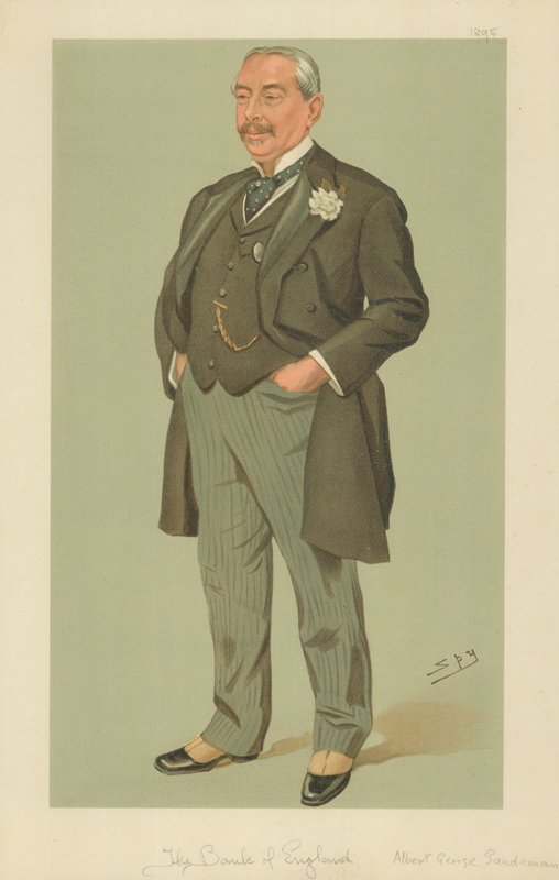 Pan Albert George Sandeman, Bank of England, 12 września 1895, rysunek Vanity Fair autorstwa Leslie Matthew Ward