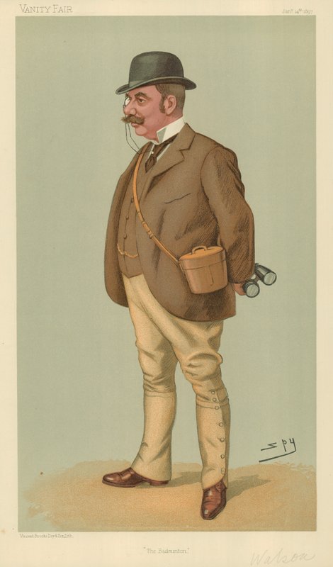 Pan Alfred Edward Thomas Watson, The Badminton, 14 stycznia 1897, komiks Vanity Fair autorstwa Leslie Matthew Ward