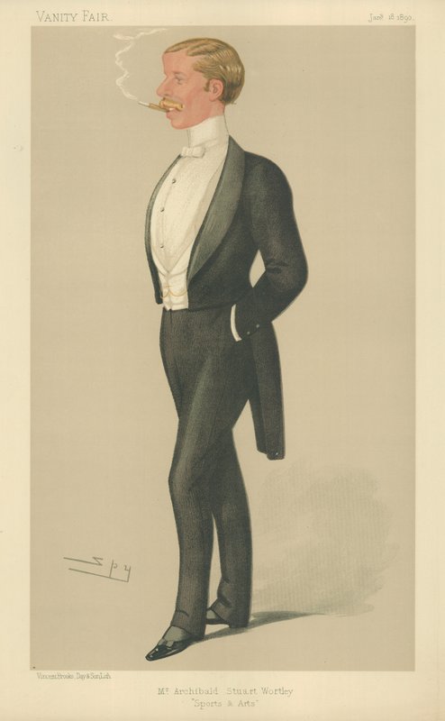Pan Archibald John Stuart-Wortley, Sports and Arts, 18 stycznia 1890 r., komiks Vanity Fair autorstwa Leslie Matthew Ward