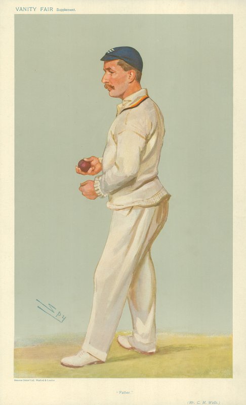 Pan C M Wells, ojciec, 10 lipca 1907 r., komiks Vanity Fair autorstwa Leslie Matthew Ward