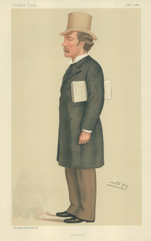 Pan Charles Beilby Stuart-Wortley, Sheffield, 11 września 1886, komiks Vanity Fair autorstwa Leslie Matthew Ward