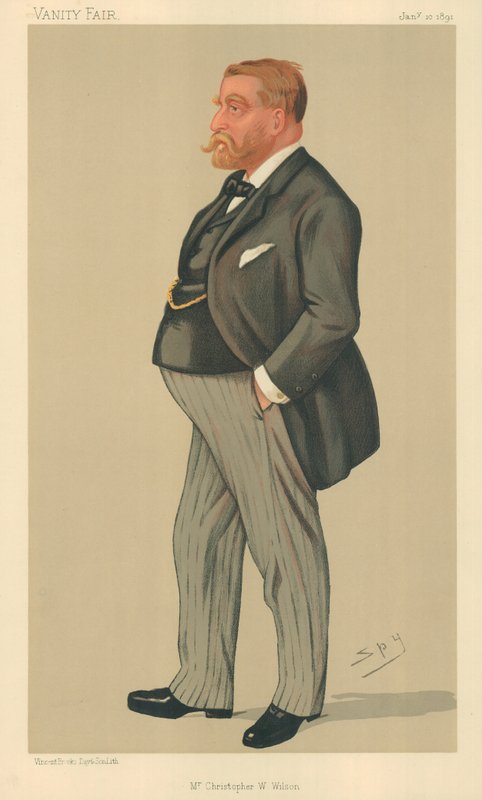 Pan Christopher W Wilson, 10 stycznia 1891, komiks Vanity Fair autorstwa Leslie Matthew Ward