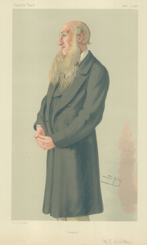 Pan E Whitley, Liverpool, 21 lutego 1880 r., komiks Vanity Fair autorstwa Leslie Matthew Ward