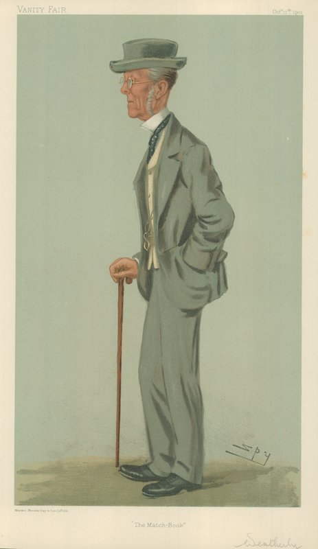 Pan Edward Weatherby, Książeczka zapałek, 17 października 1901, komiks Vanity Fair autorstwa Leslie Matthew Ward