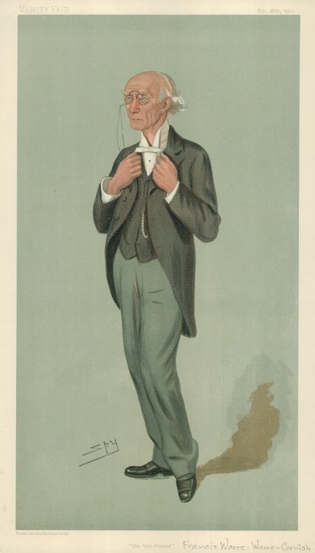 Pan FW Warre-Cornish, wiceprezes Eton, wiceprezes, 26 września 1901, rysunek z Vanity Fair autorstwa Leslie Matthew Ward