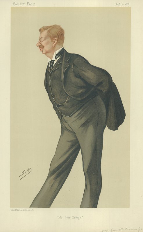 Pan George Granville Leveson-Gower autorstwa Leslie Matthew Ward
