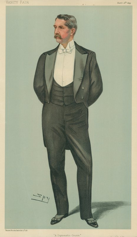 Pan Henry White, kuzyn dyplomatyczny, 2 marca 1899 r., komiks Vanity Fair autorstwa Leslie Matthew Ward