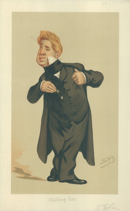 Pan John Laurence Toole, Spelling Bee, 29 lipca 1876, komiks Vanity Fair autorstwa Leslie Matthew Ward
