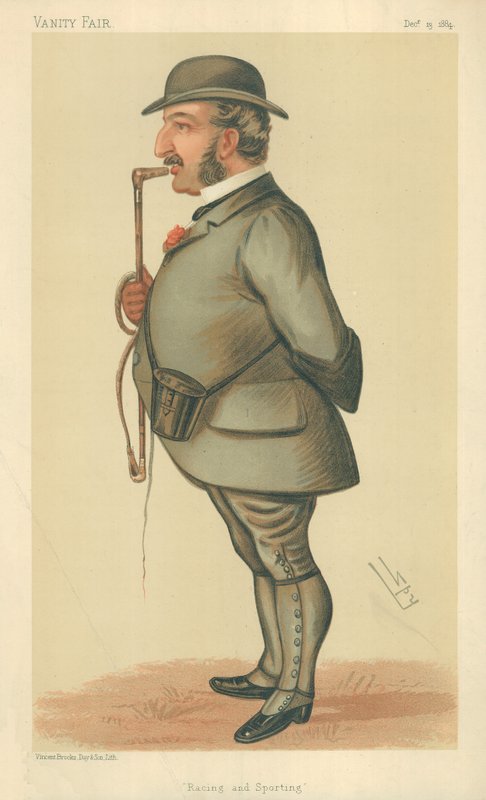 Pan Leopold de Rothschild, Wyścigi i sport, 13 grudnia 1884, komiks Vanity Fair autorstwa Leslie Matthew Ward