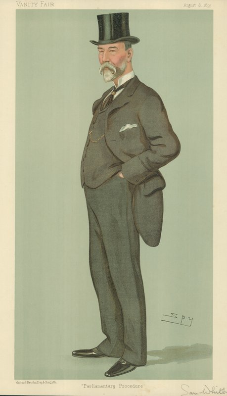 Pan Samuel Whitbread, procedura parlamentarna, 8 sierpnia 1895 r., komiks Vanity Fair autorstwa Leslie Matthew Ward