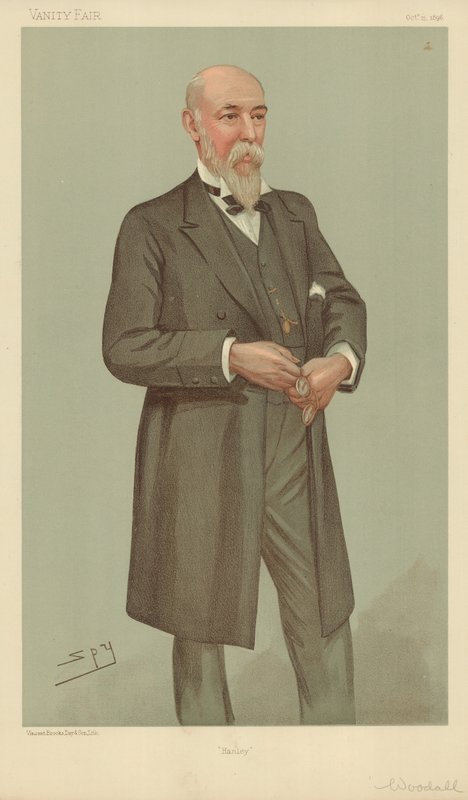 Pan William Woodall, Hanley, 15 października 1896, komiks Vanity Fair autorstwa Leslie Matthew Ward