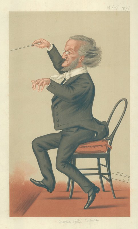 Richard Wagner, Music of the Future, 19 maja 1877, komiks Vanity Fair autorstwa Leslie Matthew Ward