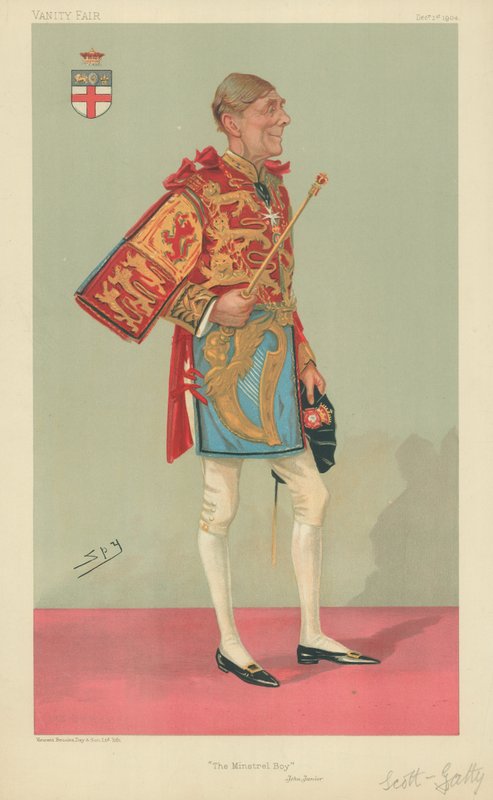 Sir Alfred Scott-Gatty, The Minstrel Boy, 1 grudnia 1904, komiks Vanity Fair autorstwa Leslie Matthew Ward