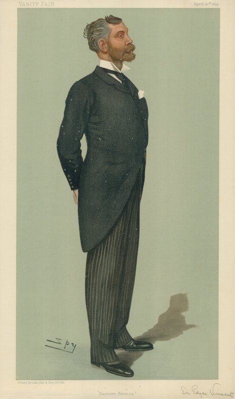 Sir Edgar Vincent, Eastern Finance, 20 kwietnia 1899, komiks Vanity Fair autorstwa Leslie Matthew Ward