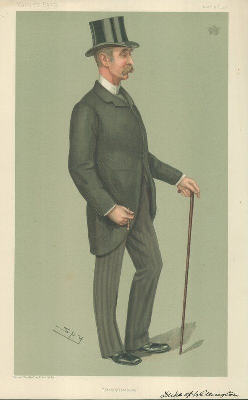 Książę Wellington, Strathfieldsaye, 5 marca 1903, komiks Vanity Fair autorstwa Leslie Matthew Ward