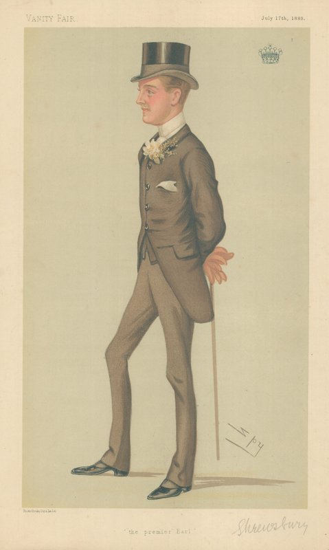 The Earl of Shrewsbury and Talbot, The Premier Earl, 17 lipca 1880, komiks Vanity Fair autorstwa Leslie Matthew Ward