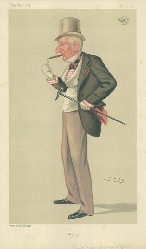 Hrabia Winchilsea i Nottingham, Młodzież, 2 października 1880, komiks Vanity Fair autorstwa Leslie Matthew Ward
